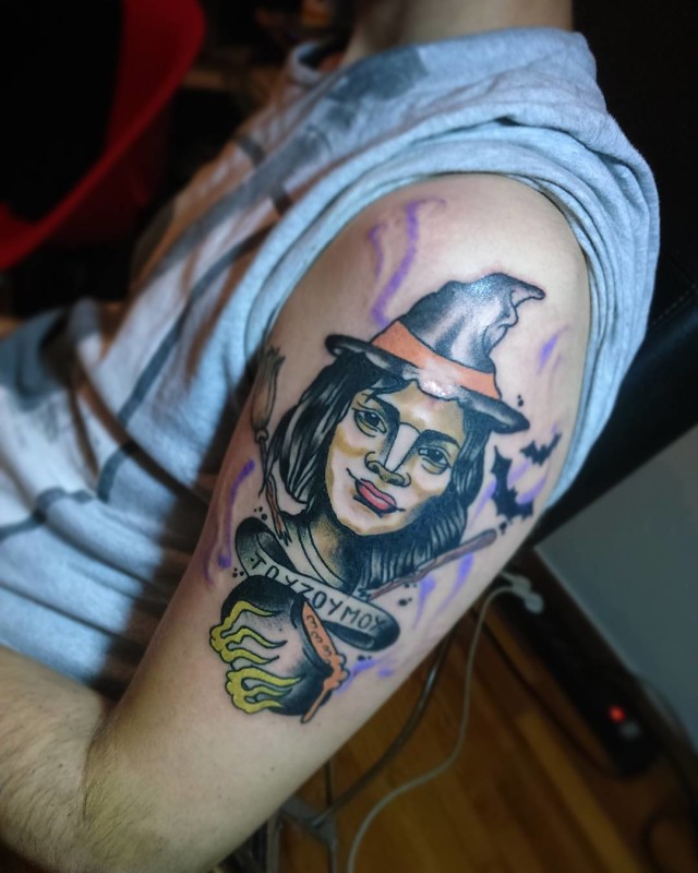 32 Marvelous Witch Tattoos for Halloween | Best Tattoo Ideas Gallery