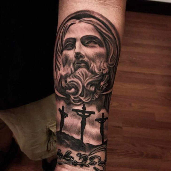 tattoo jesus christ religious tattoos arm sketches cristo tatuaje tatuajes jesucristo simple dubuddha sleeve paintingvalley estatuas seleccionar tablero