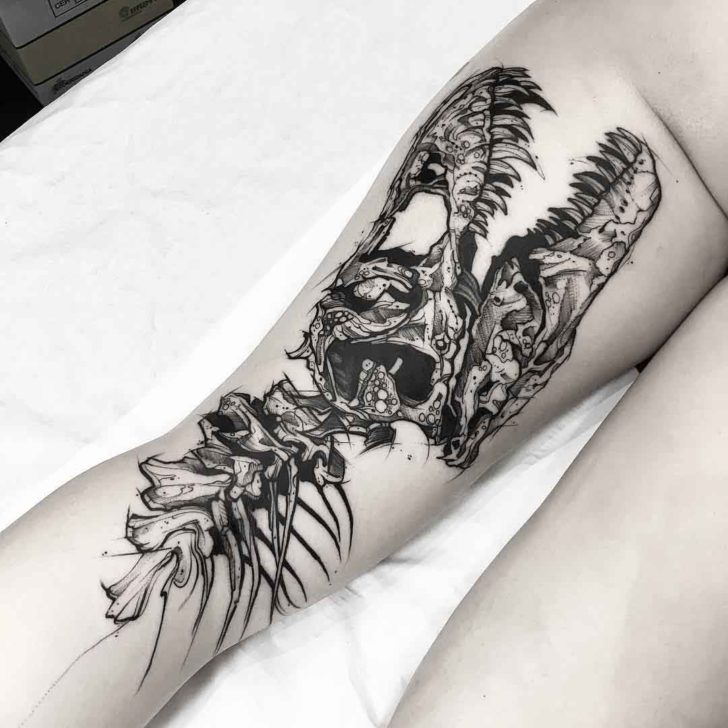 Dinosaur Skeleton Tattoo | Best Tattoo Ideas Gallery