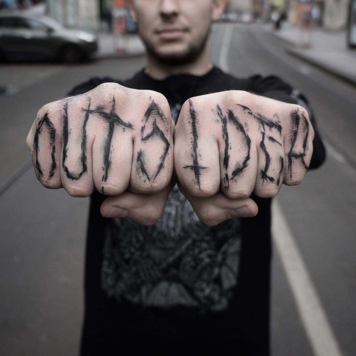 Outsider Tattoo on Fingers Best Tattoo Ideas Gallery