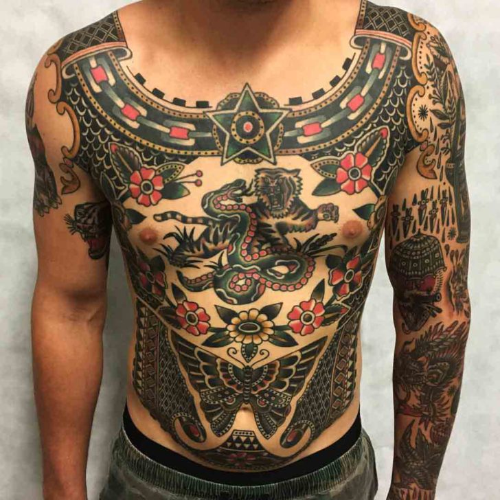 Amazing Traditional Tattoo On Full Body Best Tattoo