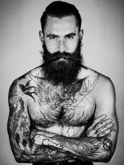Bearded different free tattoo designs for men