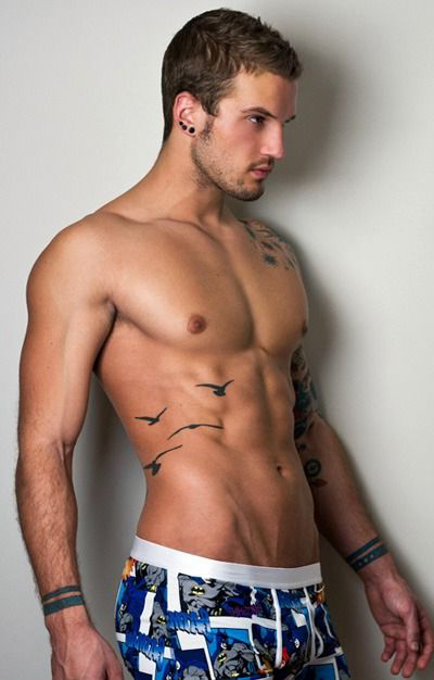 Belly sode seagulls tattoo picture for men