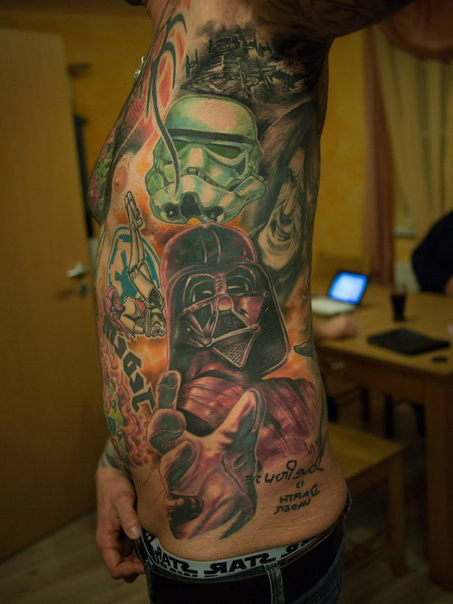 Body Side Star Wars tattoo Mash Up