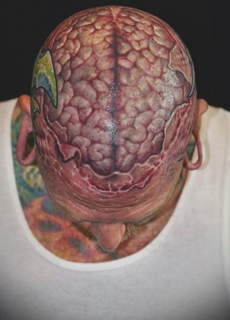 Brainiac 3D tattoo