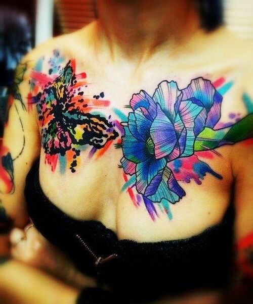 Bytterfly Meets Rose tattoo