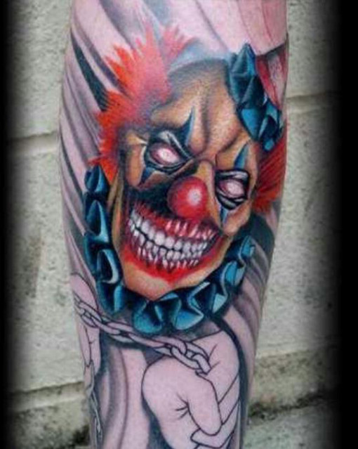 Choking Evil Clown tattoo - Best Tattoo Ideas Gallery