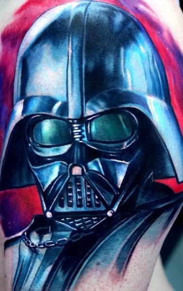 Close-Up Darth Vader Star Wars tattoo