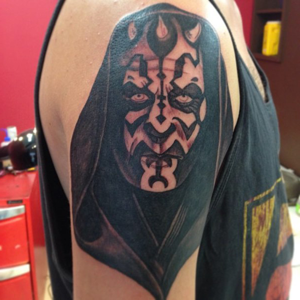 Darth Maul Face Star Wars tattoo