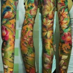 Impressionistic Flowers tattoo sleeve | Best Tattoo Ideas Gallery