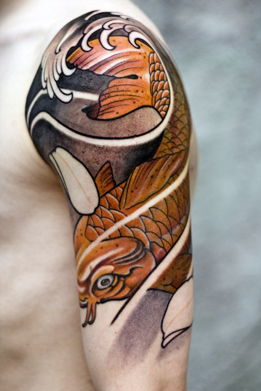 Gloden Carp japanese tattoo art