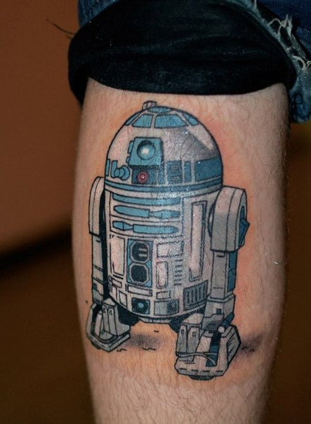 R2D2 Ankle Simple Star Wars tattoo