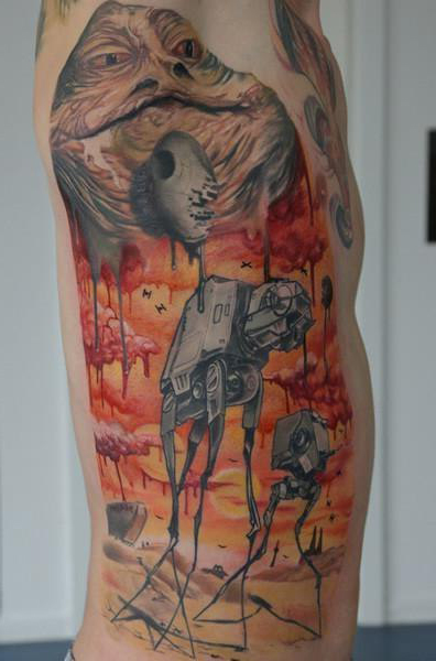 Star Wars Empire Salvador Dali theme tattoo