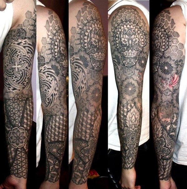 All About Dotwork tattoo sleeve