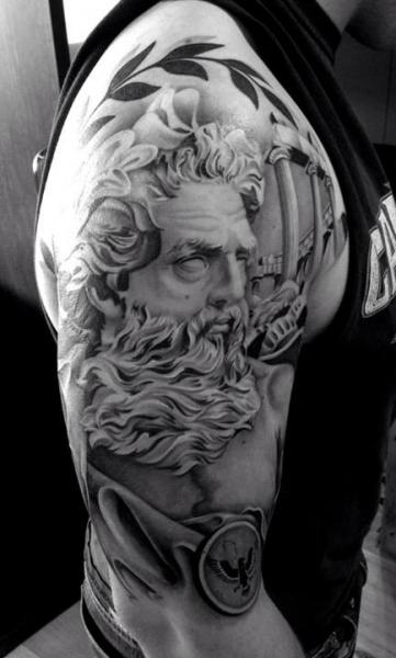 Ancient Roman Beard Realistic tattoo by Westfall Tattoo