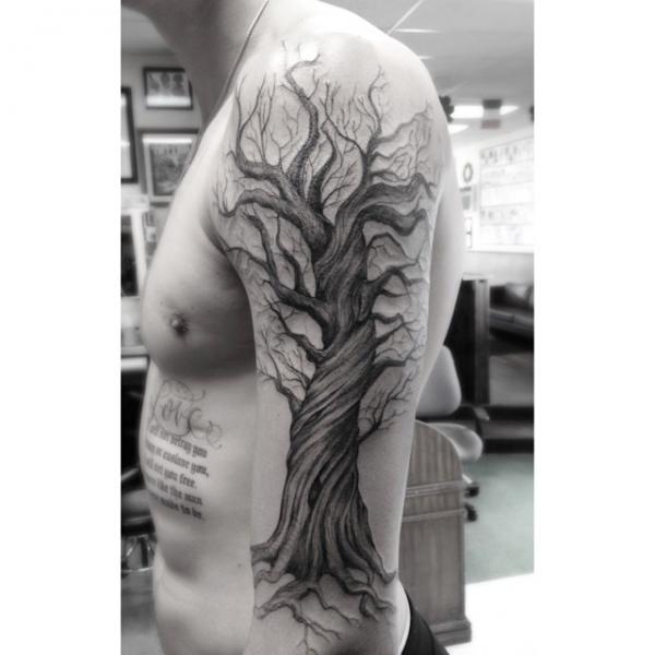 Big Old Tree tattoo by Dr Woo on Hand