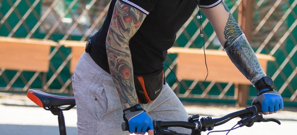 Bike Riding Organic tattoo sleeves