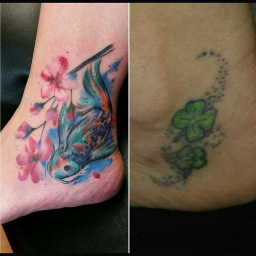 Blue Fish Cover Up tattoo