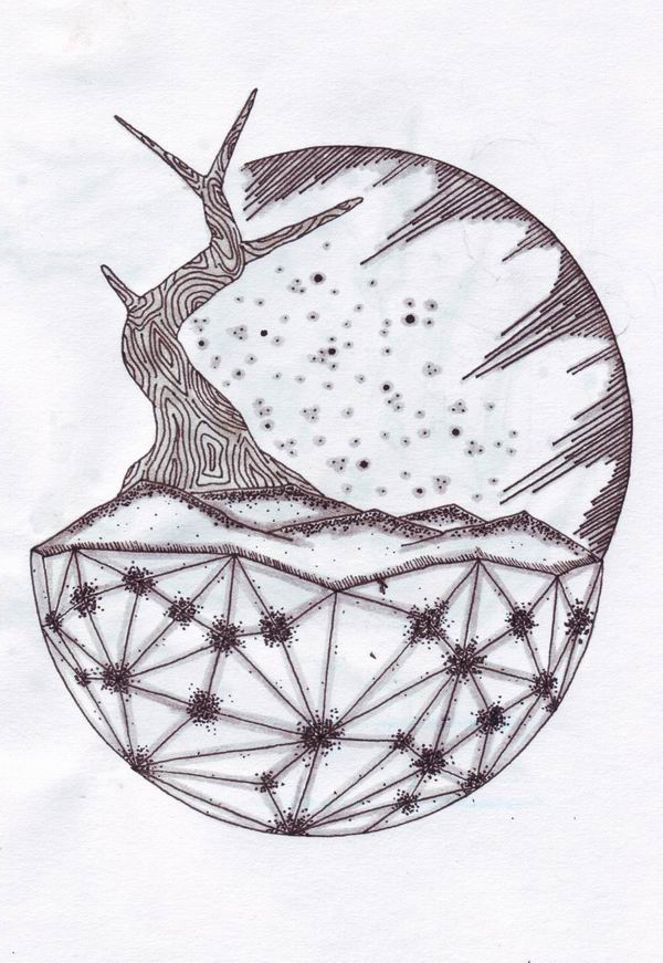 Graphic Planet Tree tattoo sketch