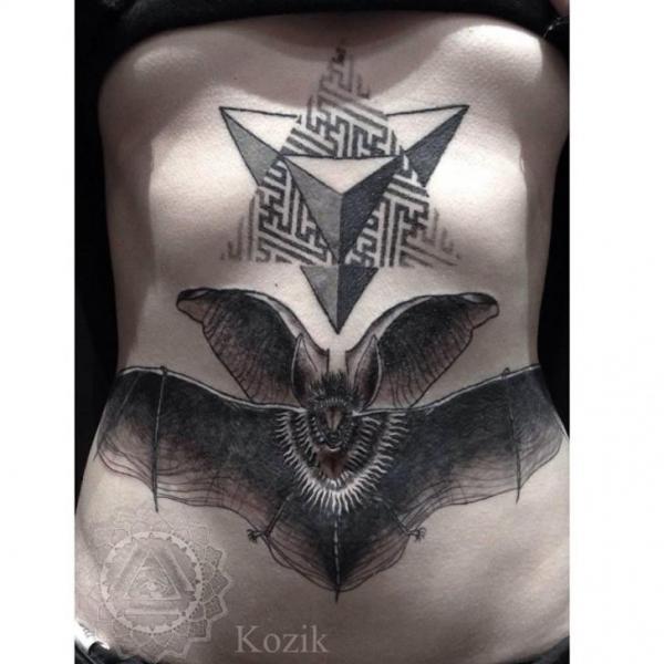 Horrifying Bat tattoo by Hidden Moon Tattoo