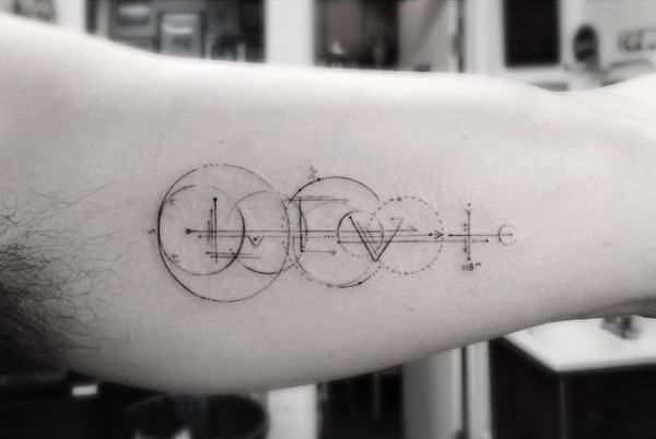 Lines and Circles tattoo by Dr Woo