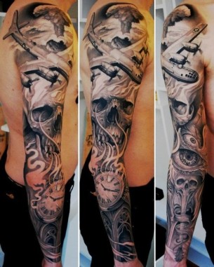 Nuclear Explosion tattoo sleeve - Best Tattoo Ideas Gallery