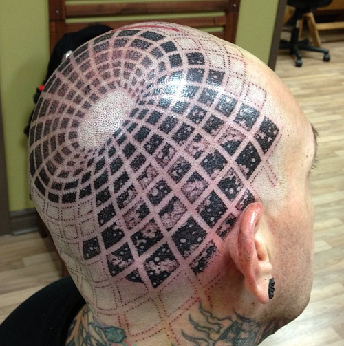 Optical Trap Head tattoo