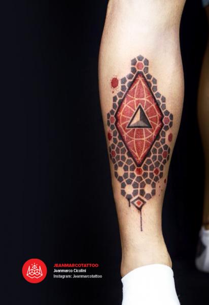 Paint Flawes Dotwork Triangle tattoo by 2vision Estudio
