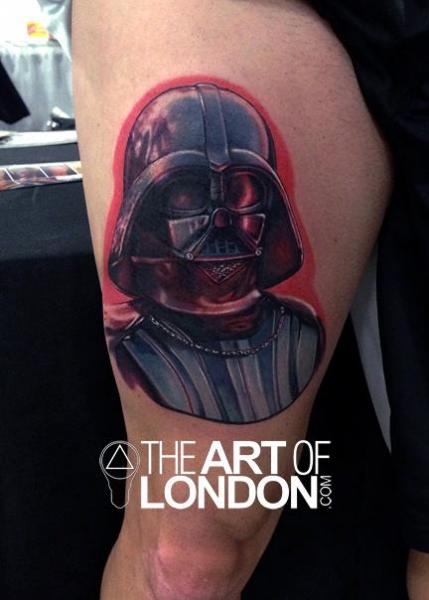Realistic Darth Vader Star Wars tattoo by The Art of London