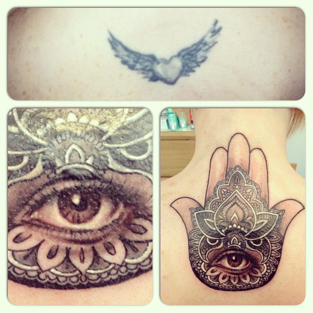 Realistic Eye Mandala Cover Up tattoo