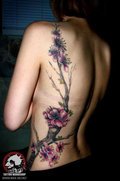 Sakura Aquarelle tattoo by Mad-art Tattoo