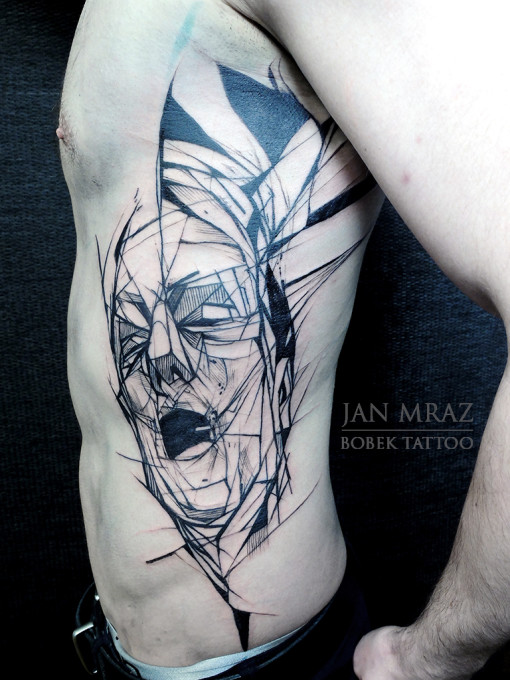 Suffering Man Abstract tattoo by Jan Mràz Best Tattoo Ideas Gallery