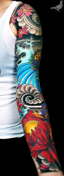 15 Powerful Hokusai Wave Tattoos • Tattoodo