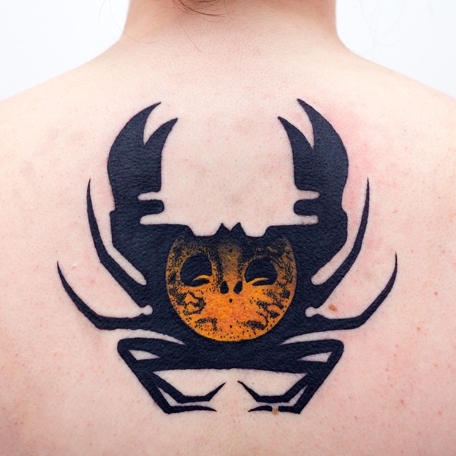 Cancer Blackwork tattoo by Marcin Surowiec