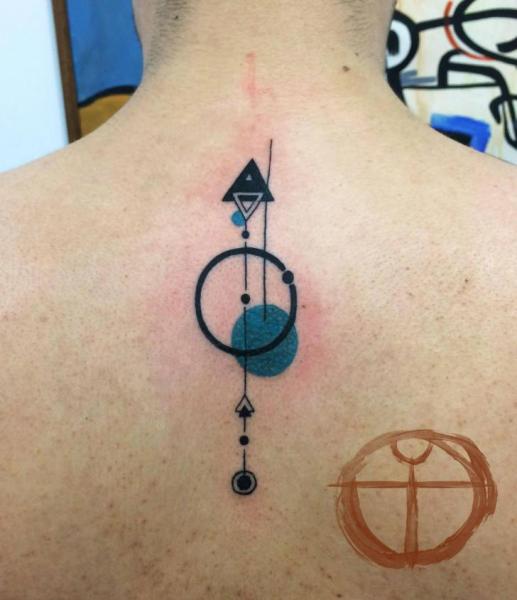 Circles and Triangles Back tattoo by Galata Tattoo