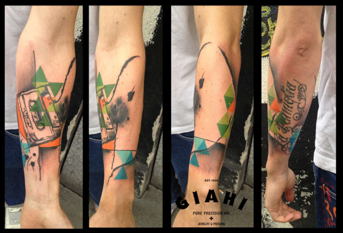 Damaged Tape tattoo by Live Two