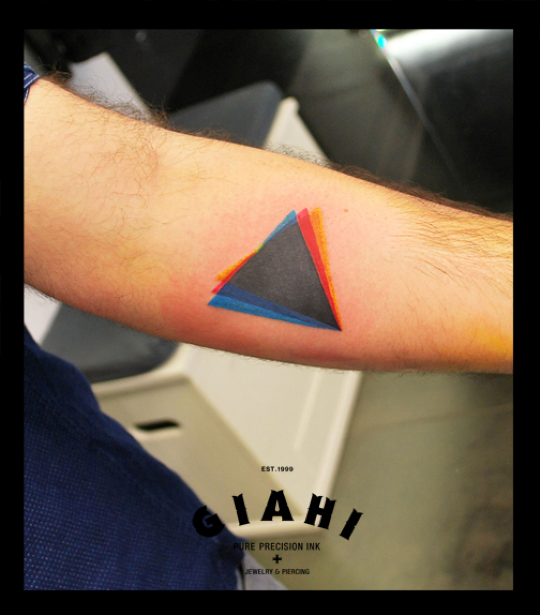 Dispersion Triangle tattoo by Live Two