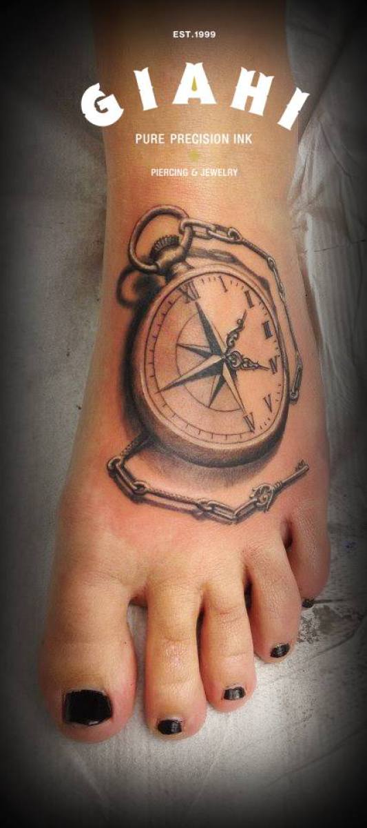 Compass Tattoo Design Black & White Print | Compass tattoo design, Compass  tattoo, Compass and map tattoo