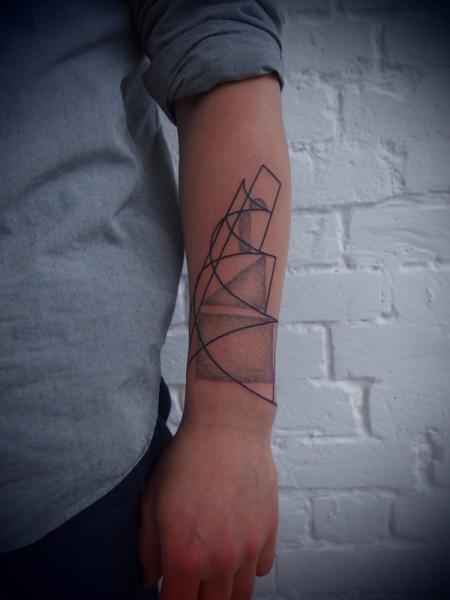 Geometry Pages Dotwork tattoo by Papanatos Tattoos