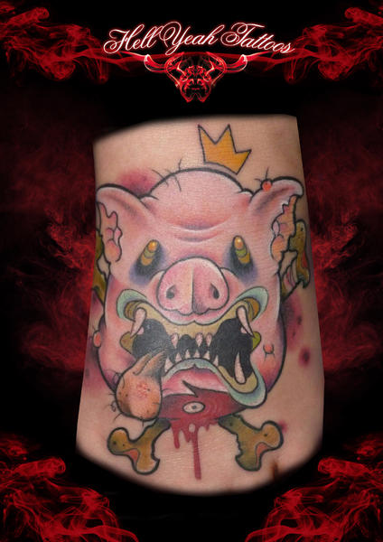 Wild Boar Temporary Tattoo Sticker - OhMyTat