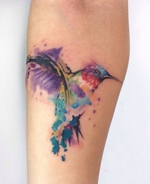 Cute Colibri Aquarelle tattoo by Koray Karagözler - Best Tattoo Ideas ...