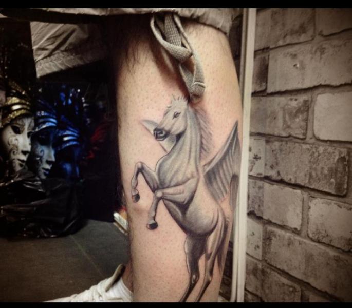 Lucky Bella Tattoos - We adore this Pegasus tattoo by Shari Qualls here at  Lucky Bella Tattoos in North Little Rock, Arkansas. @unicornsniper To book  an appointment go to www.tattooarkansas.com . . . . . . . #