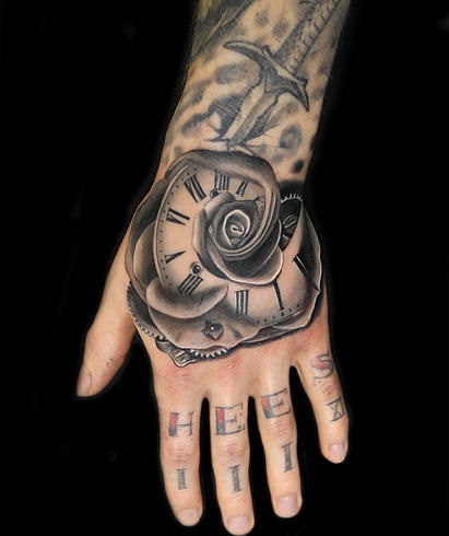 Mating Timeless Rose tattoo by Andres Acosta