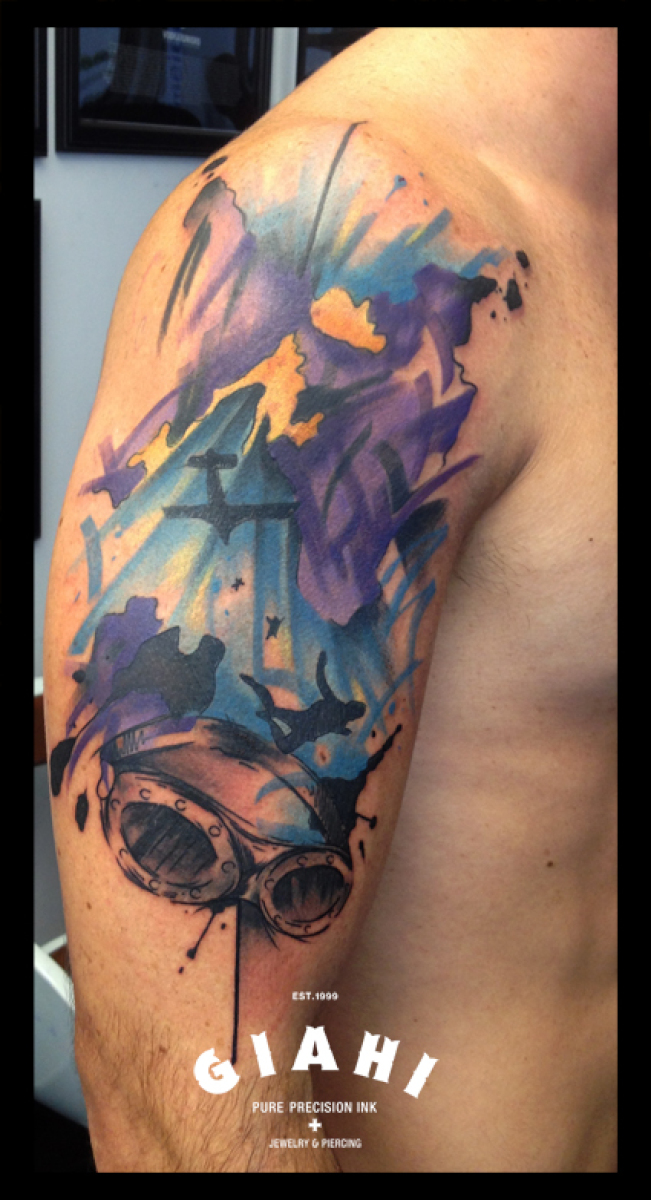 Night Sky Bomber tattoo by Live Two