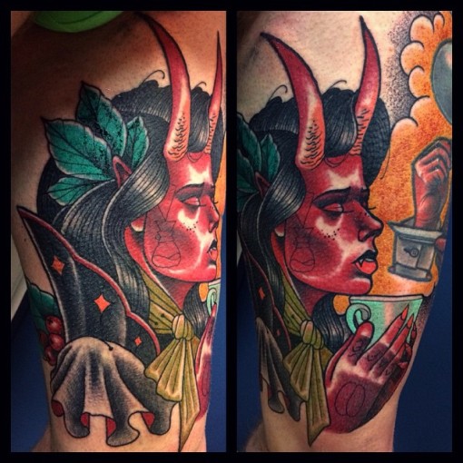 Praying Succubus tattoo by Panas Bartosz | Best Tattoo Ideas Gallery