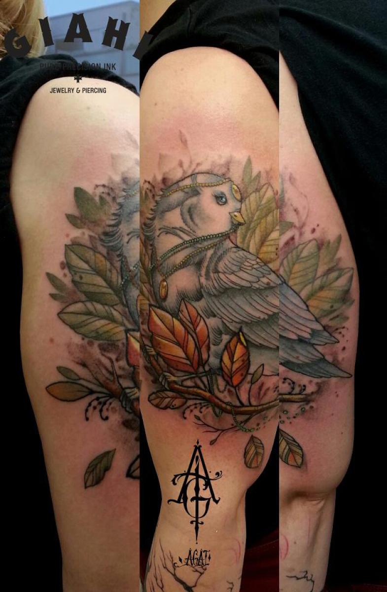 Rich Dove tattoo by Agat Artemji