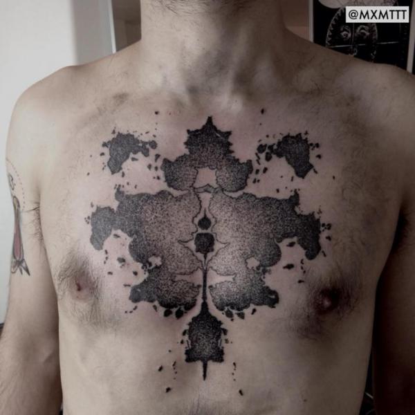 Rorschach Stain Dotwork tattoo by MXM