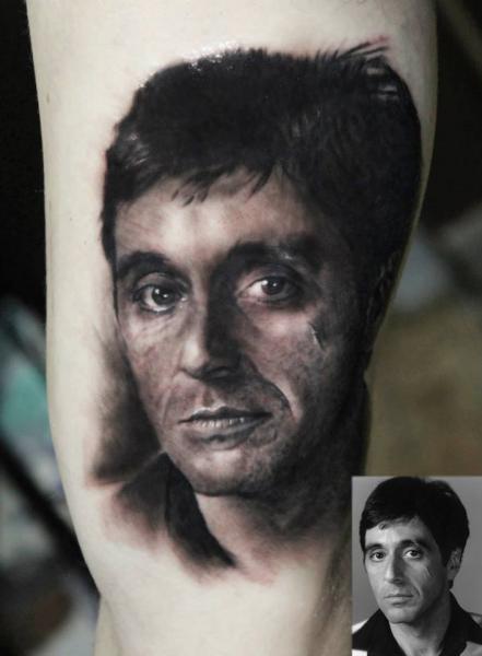 Scar Face Realistic tattoo by Georgi Kodzhabashev