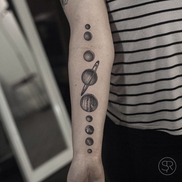 Solar system tattoo by Electronic-Sin on DeviantArt