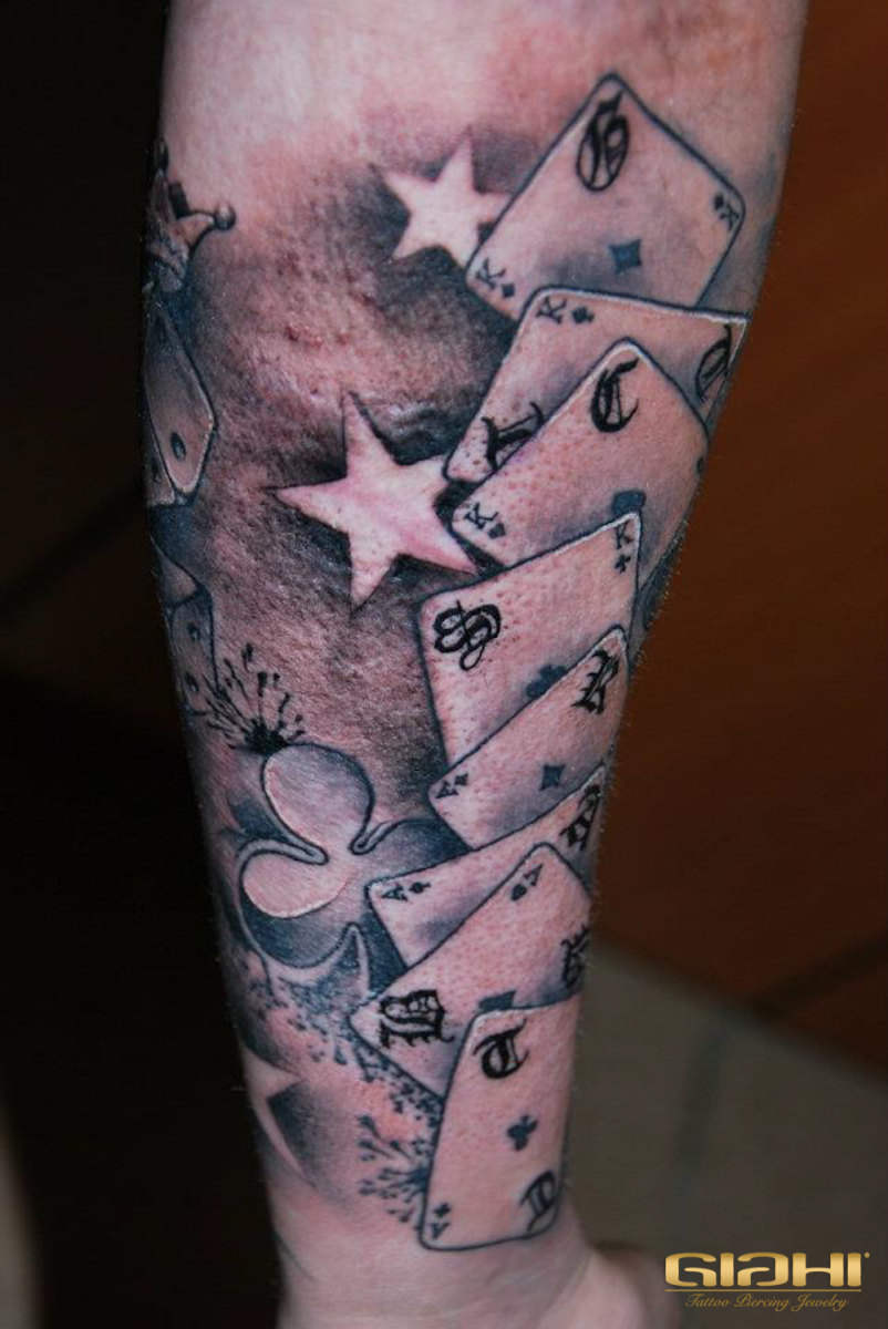 Star Cards Graphic tattoo by Szilard
